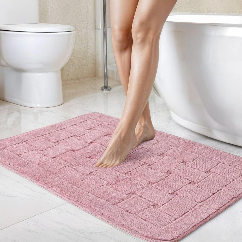 Image of Emma Barclay Orkney - Crosshatch Bath mat Bathmats 45x75cm Pink 41478406000