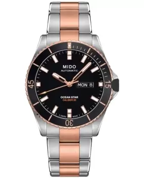 image of Mido Ocean Star 200 Black Dial Two Tone Steel Mens Watch M026.430.22.051.00 M026.430.22.051.00