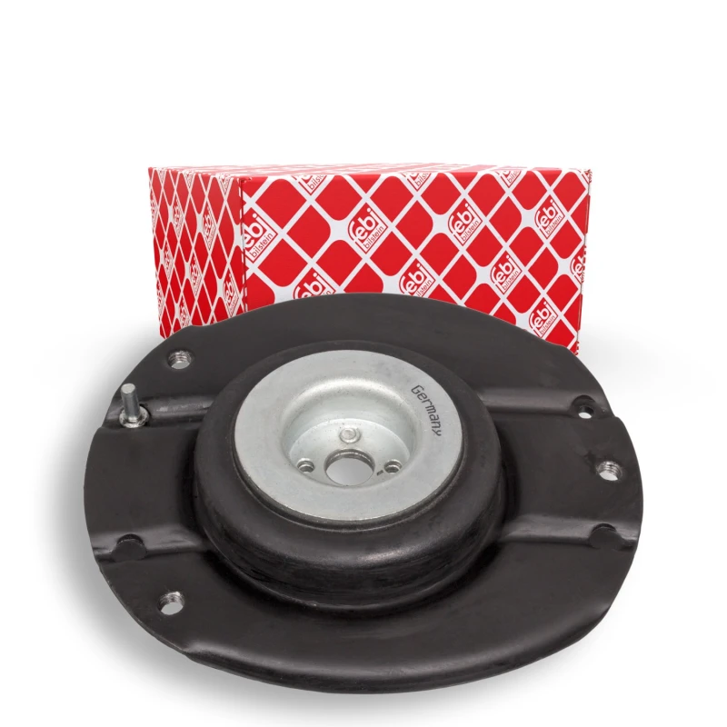 Image of FEBI BILSTEIN 18698 Top strut mount Front Axle Left, without ball bearing Elastomer Suspension Strut Support Bearing (1180)
