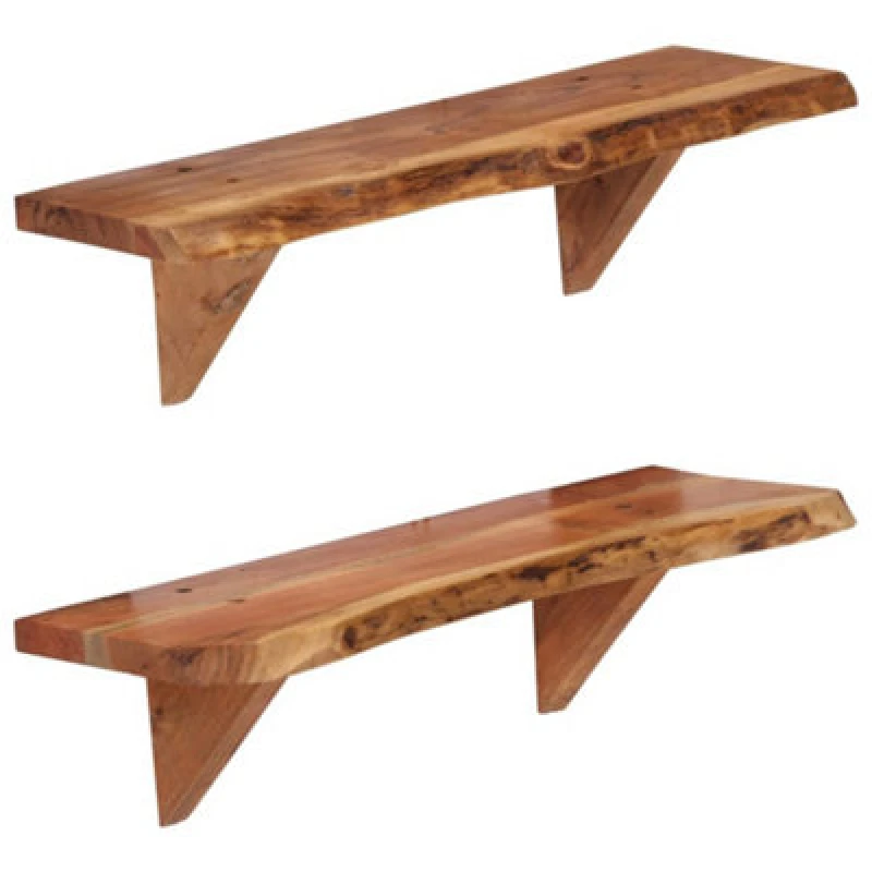 Image of VIDAXL Wall Shelves 2 pcs 60x20x18cm Solid Acacia Wood Vidaxl 247927