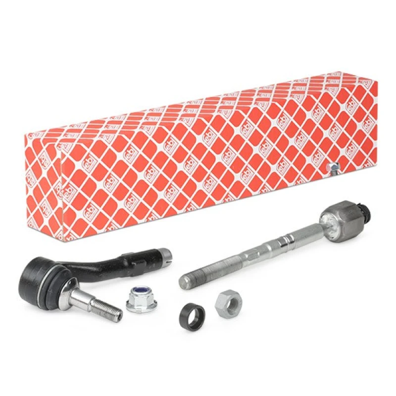 Image of FEBI BILSTEIN 27210 Tie Rod Front Axle Right, with lock nut Rod Assembly (284)