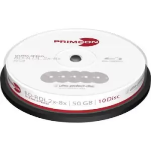 Image of Primeon 2761311 Blank Bluray BD-R DL 50 GB 10 pc(s) Spindle Anti-scratch coating