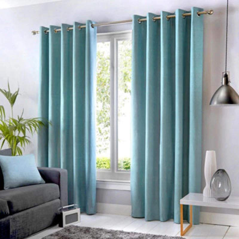 Image of Dreams & Drapes Dreams & Drapes Sorbonne Eyelet Curtains Duck Egg 117 x 137cm FS66416