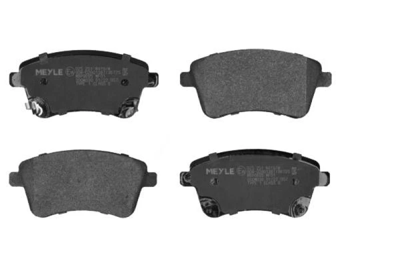 Image of MEYLE 025 251 8419/W Brake pad set Front Axle, with acoustic wear warning, Original Quality, with anti-squeak plate Brake Pad Set,disc brake (402)