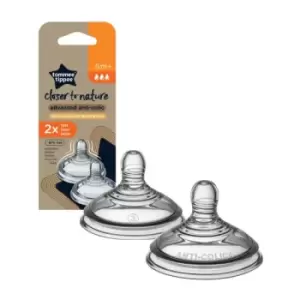 Image of Tommee Tippee Anti-Colic Teat 6+ M Fast Flow 2 pcs