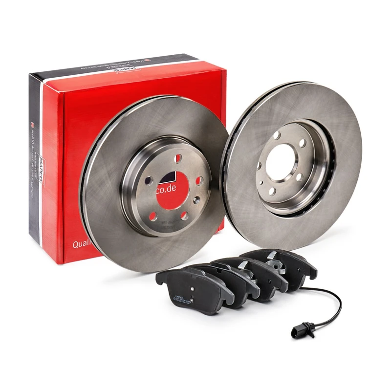 Image of MAPCO 47922 Brake disc and pads set Front Axle, Brake Disc Type: Vented, incl. wear warning contact Brake Set,disc brakes (3405)
