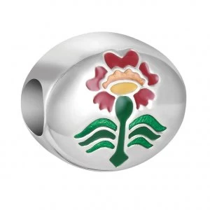 Image of Chamilia Wild Flower Charm with Red, Green & Black Enamel