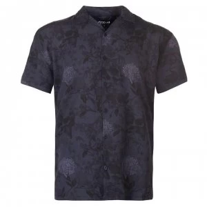 Image of Firetrap Blackseal Printed Casual Shirt - Navy