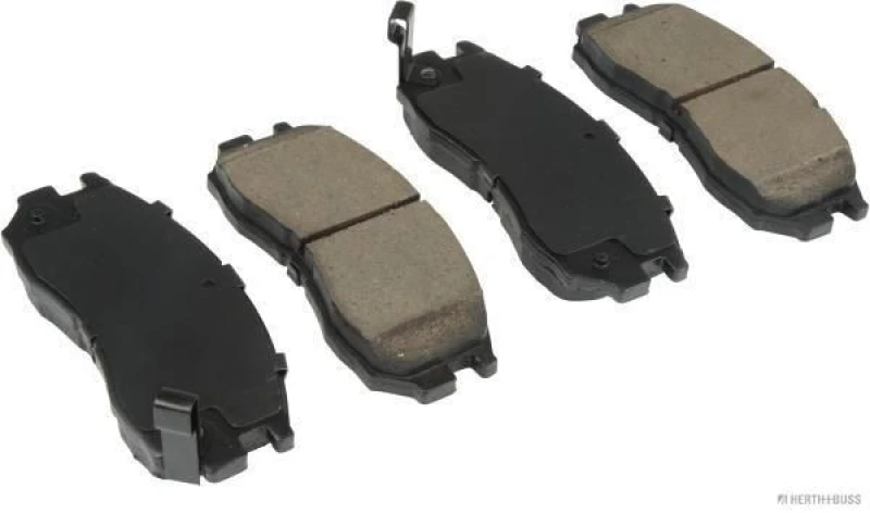 Image of HERTH+BUSS JAKOPARTS J3605030 Brake pad set Front Axle, with acoustic wear warning, with anti-squeak plate Brake Pad Set,disc brake (402)