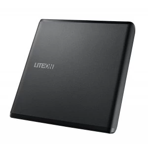 Image of LiteOn ES1 Ultra-Slim Portable USB 2.0 DVD Writer Black