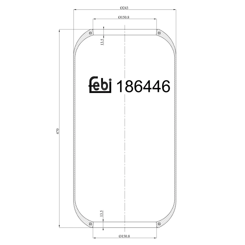Image of Boot, air suspension FEBI BILSTEIN 186446