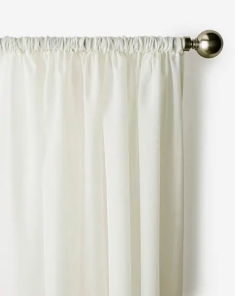 Image of Plain Dye Voile Pairs Top Slots Cream 122CM XJ86208