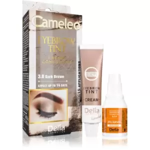 image of Delia Cosmetics Cameleo Professional Cream Eyebrow Colourant Ammonia - Free Shade 3.0 Dark Brown 15 ml