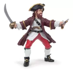 image of Papo Pirates and Corsairs Red Barbarossa Toy Figure, 3 Years or...