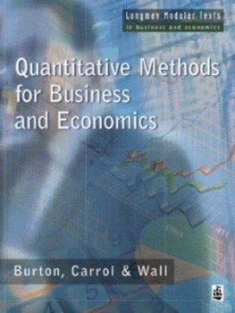 Image of Quantitative Methods for Business and Economics by Glyn Burton Book