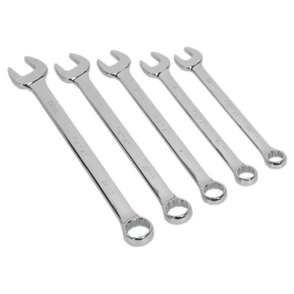 Image of Genuine SEALEY AK6329 Combination Spanner Set 5pc Jumbo Metric