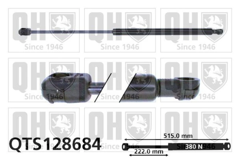 Image of QUINTON HAZELL Tailgate strut QUINTON HAZELL QTS128684