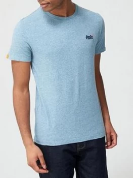 Image of Superdry Orange Label Vintage T-Shirt - Sky Blue , Sky Blue Size M Men