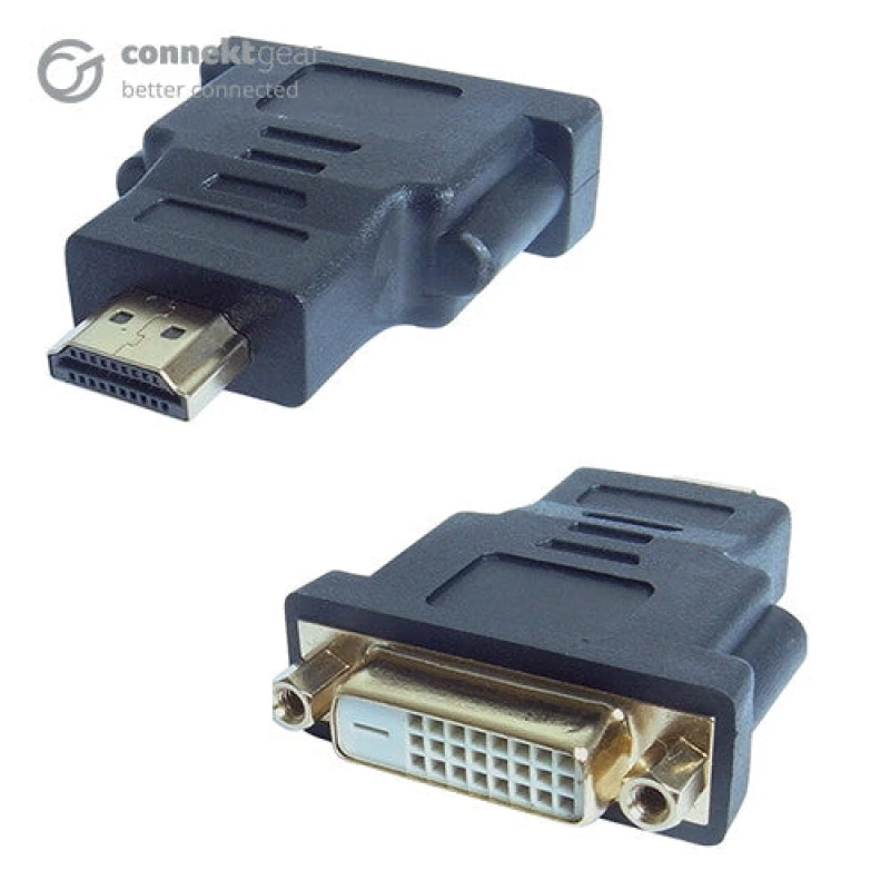 Image of CONNEkT Gear connektgear HDMI to DVI-D Monitor Adapter - Male to Female (24+1) 26-1677