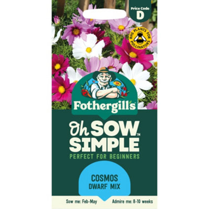 Image of Mr Fothergills Oh Sow Simple Candyfloss Mix Cosmos Flower Seeds