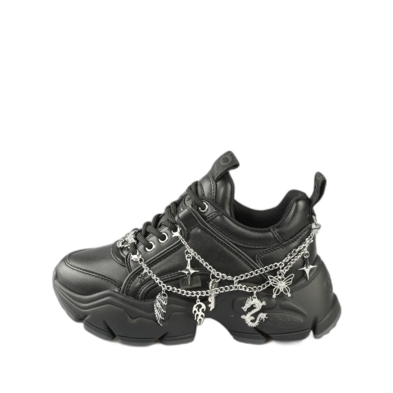 Image of Buffalo Womens Trainers Buffalo Binary Charm 2.0 Noir Female 39