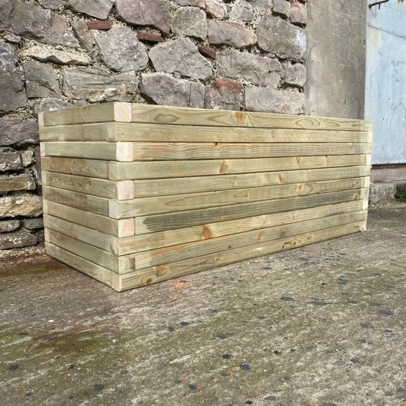 Image of Buttercup Farm Norfolk Planter (Choice of Paint Colours) - L120 x W40 x H40cm in Brown Brown Unisex