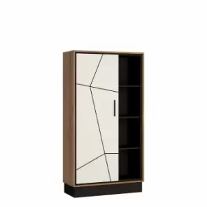 Image of Brolo Wide 1 Door Bookcase, white
