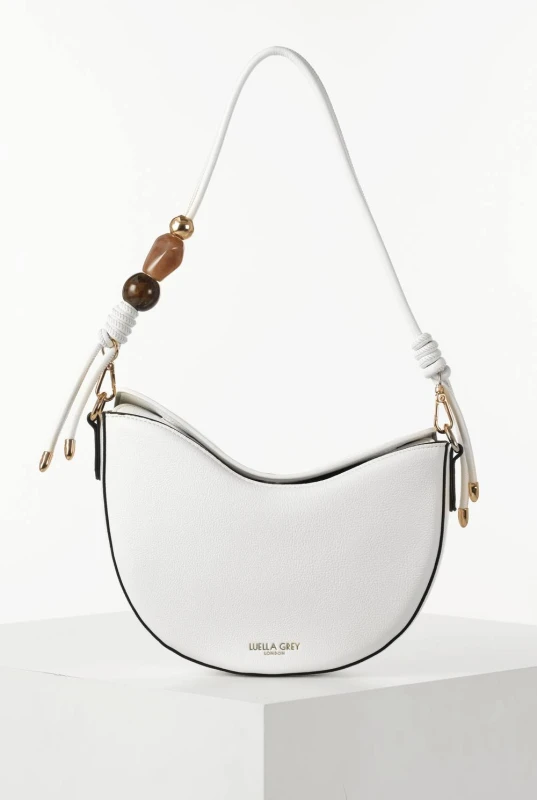 Image of Luella Grey Womens 'Cora' Saddle Crossbody in White White Female One Size