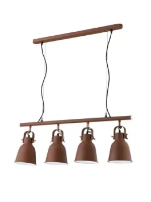 Image of Legend Bar Ceiling Dome Pendant, Corten, Copper, White, E27
