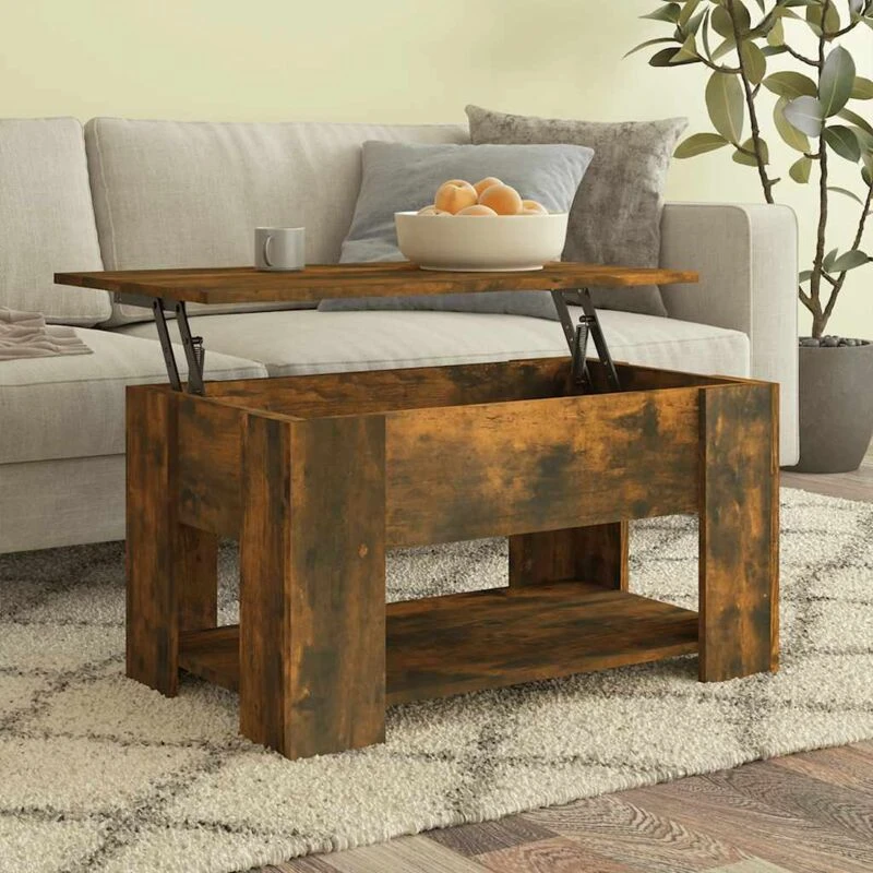 Image of VIDAXL Vidaxl - Coffee Table Smoked Oak 79x49x41cm Engineered Wood 8720286973943
