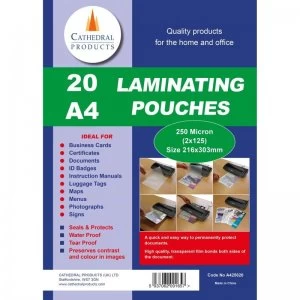 Image of Cathedral (A4) Laminating Pouch 250 Microns (Pack 20)