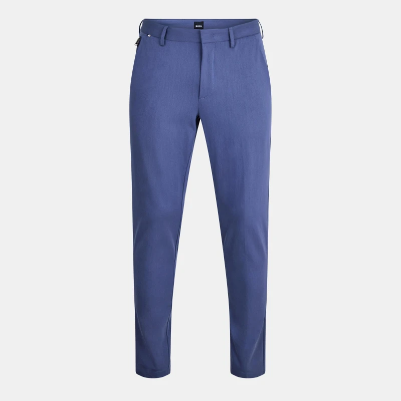 Image of Boss Mens HBB Kato Sustainable Organic Cotton Trousers Navy male 32W R