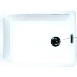 image of Wickes Belfast 1 Bowl Kitchen Ceramic White Sink