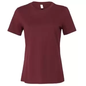 Image of Bella + Canvas Womens/Ladies Jersey Short-Sleeved T-Shirt (S) (Maroon)