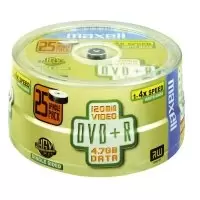 image of Maxell DVD+R 4.7GB Spindle 25 pack