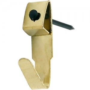 Image of Select Hardware Picture Hooks No. 2 Single Electro Brass 15 Pack