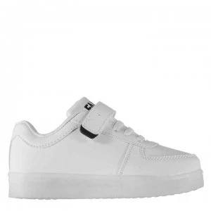 Image of Fabric LED Childrens Trainers - White