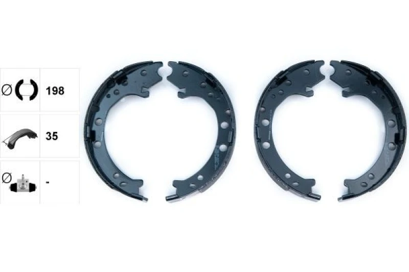 Image of Handbrake shoes TEXTAR 91083100