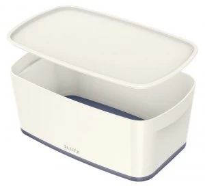 image of Leitz MyBox Small with Lid WOW White Grey