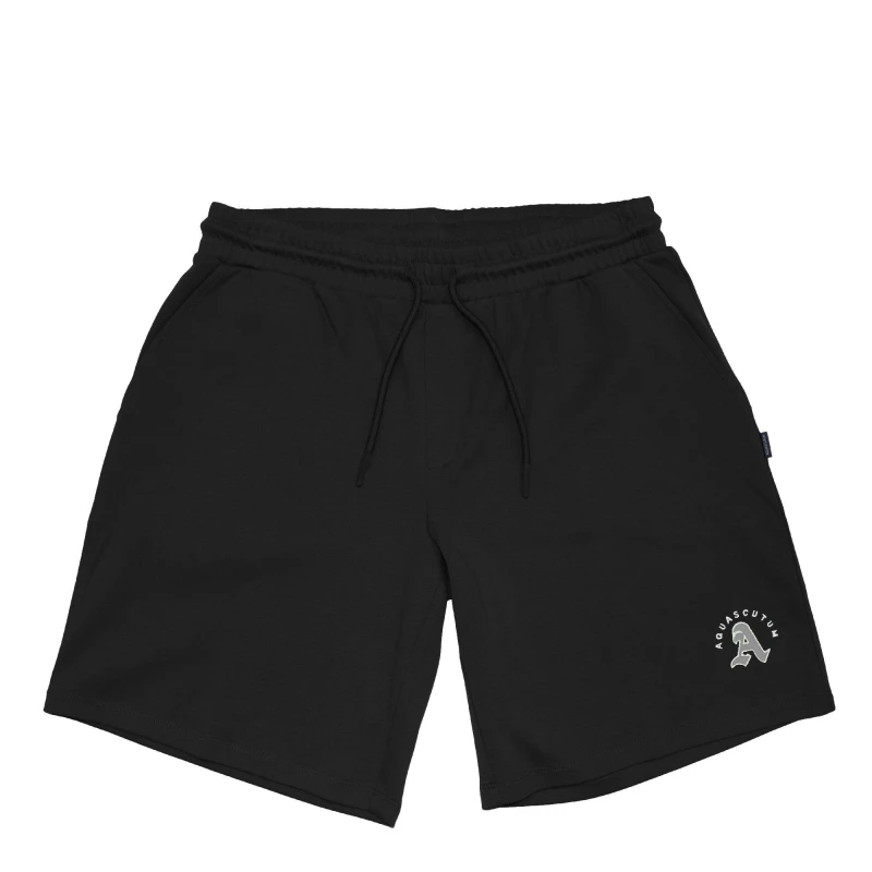 Image of Aquascutum Mens Fleece Jogger Shorts Black male Small