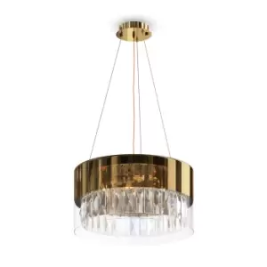 image of Wonderland Modern Cylindrical Pendant Ceiling Light Gold