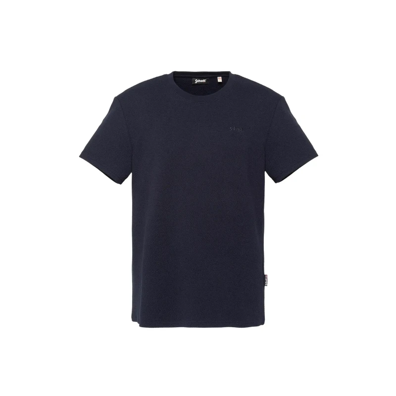 Image of Schott Technical knit T-Shirt Schott Bleu Male L