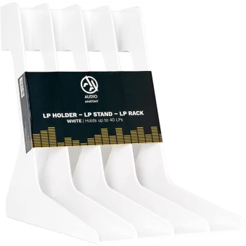 Image of Audio Anatomy - White LP Holder Record Stand [40 Records]