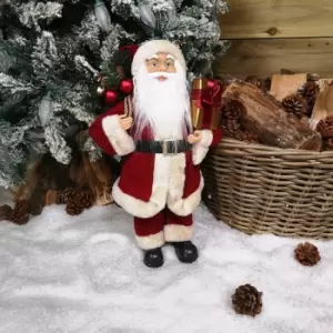 Image of 45cm Luxury Standing Red Suit Santa Indoor Christmas Decoration