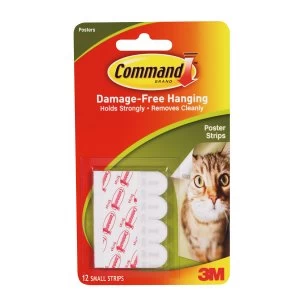 image of 3M Command Small Poster Strips - 12 Pack