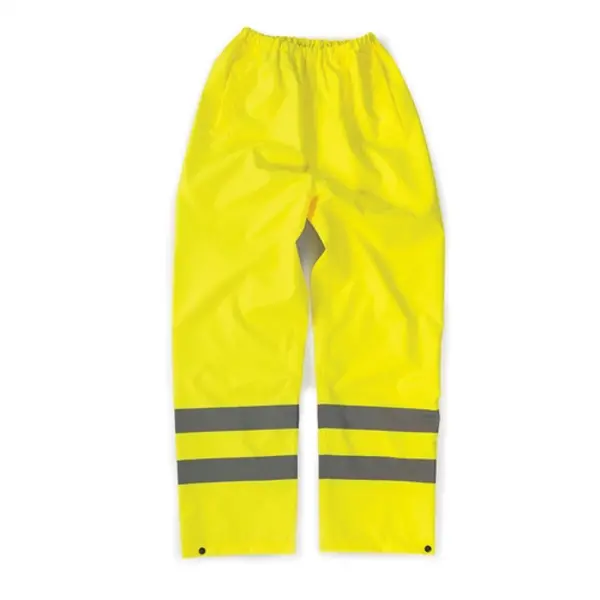 image of Tough Grit Hi-Vis Waterproof Trousers Yellow - M