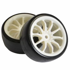 image of Fastrax 1/10 Street/Drift 10Sp Scale Wheel & V2 Tyre White