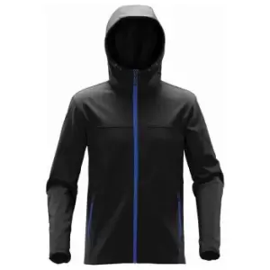 image of Stormtech Mens Orbiter Hooded Soft Shell Jacket (M) (Black/Azure)