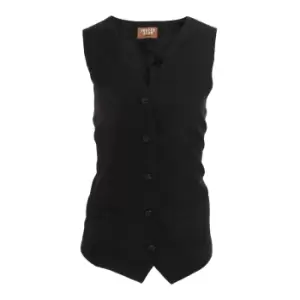 Image of Dennys Joseph Alan Womens/Ladies Self Back Waistcoat (12) (Black)