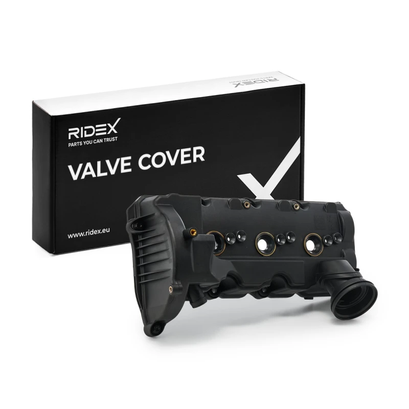 Image of RIDEX 977C0098 Rocker Cover Right, with valve cover gasket, with breather valve Plastic Rocker Cover (977)